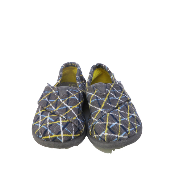 Toms Unisex Gray | White | Yellow Shoes size: 5 Toddler - Picture 2 of 2